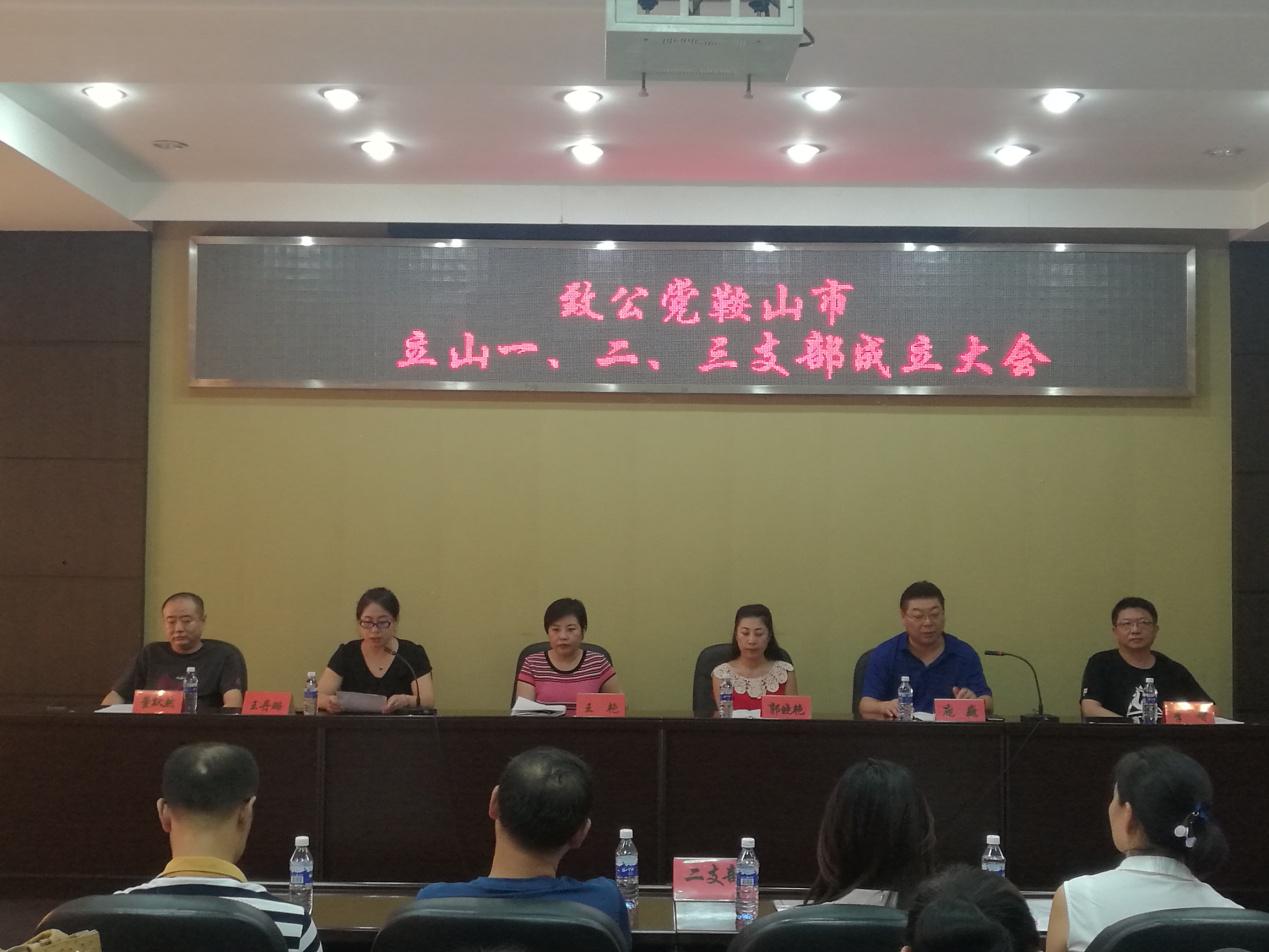 致公党鞍山市立山一二三支部成立大会圆满成功